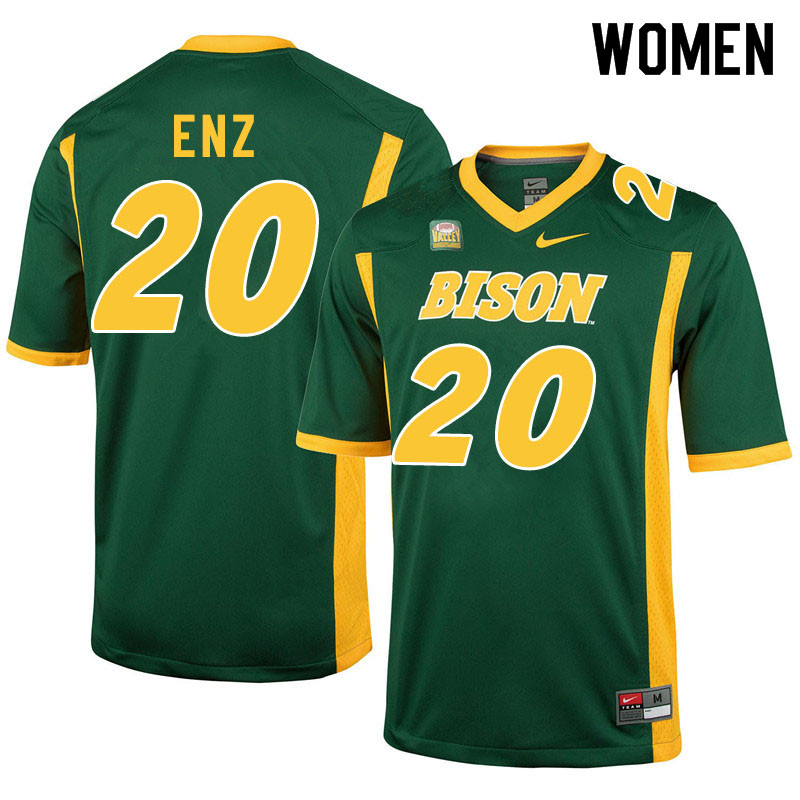 Women #20 Jackson Enz North Dakota State Bison College Football Jerseys Sale-Green - Click Image to Close